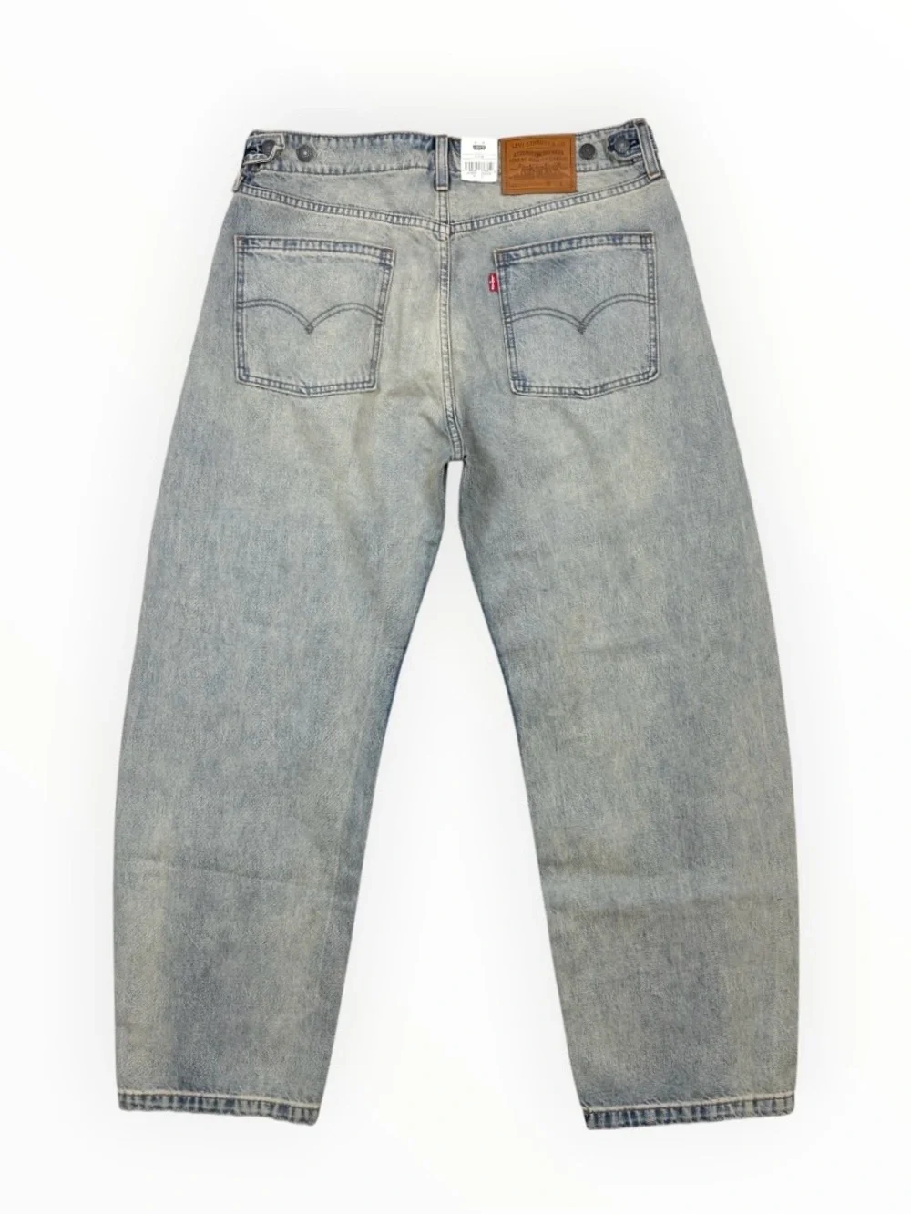 NWT Levis Premium Baggy Barrel Leg Jeans Tag 33 W  Light Wash Actual 34x32